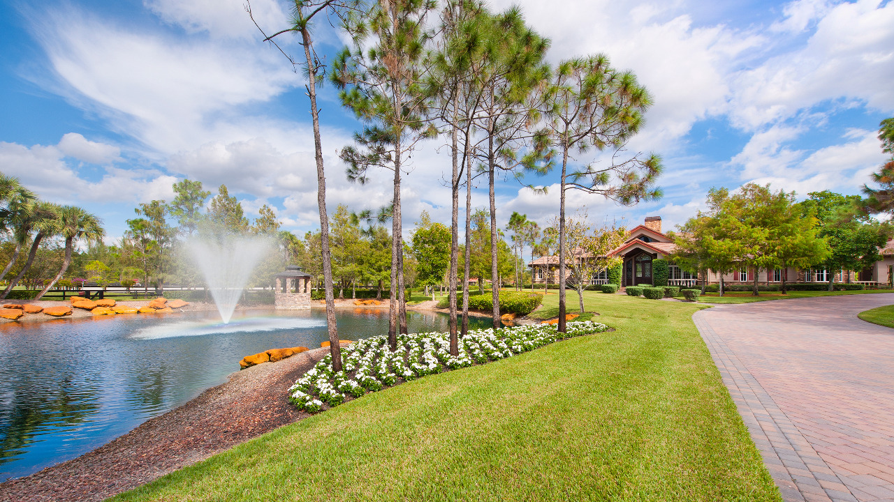 Driveway Entrance and Pond
