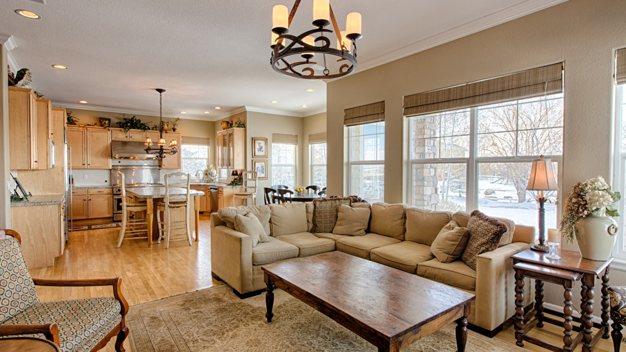 Family Room and Kitchen