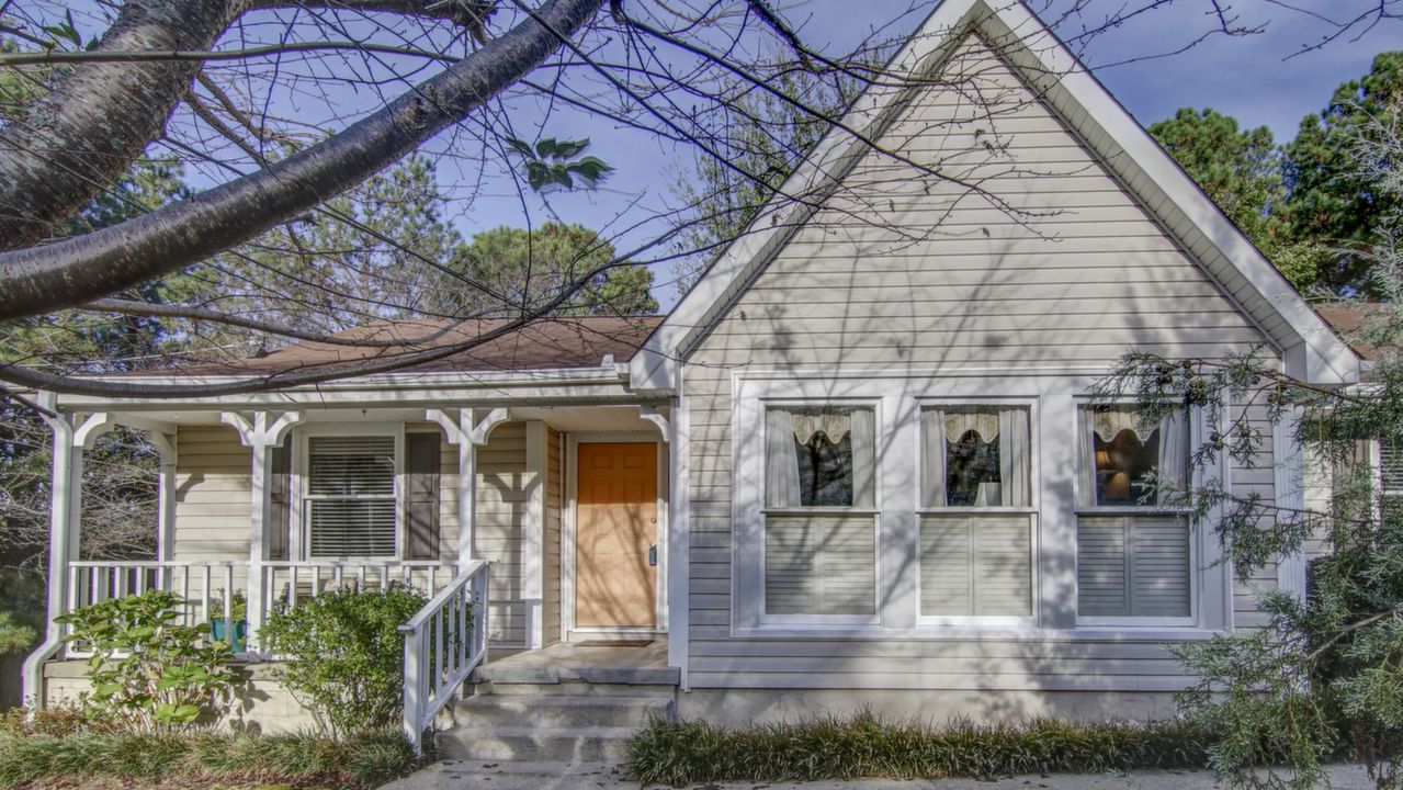 Covered Rocking Chair Front Entrance
