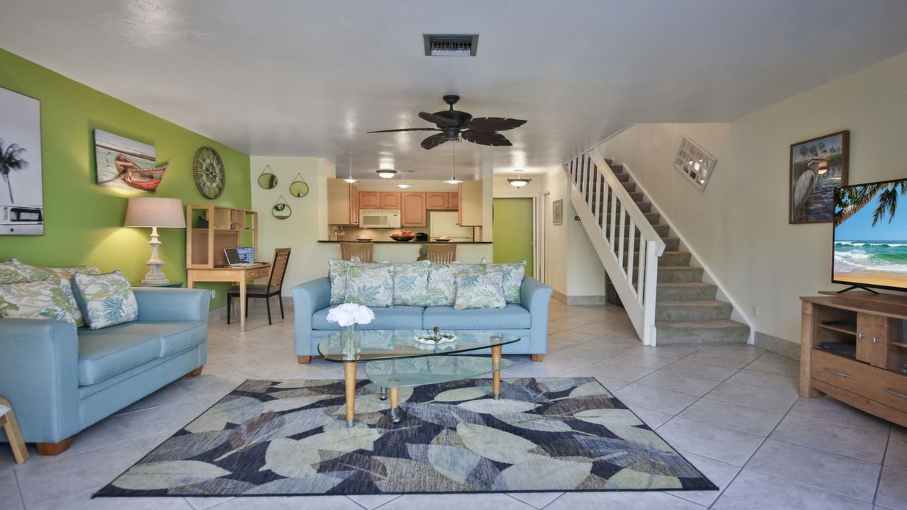Living Room and Staircase
