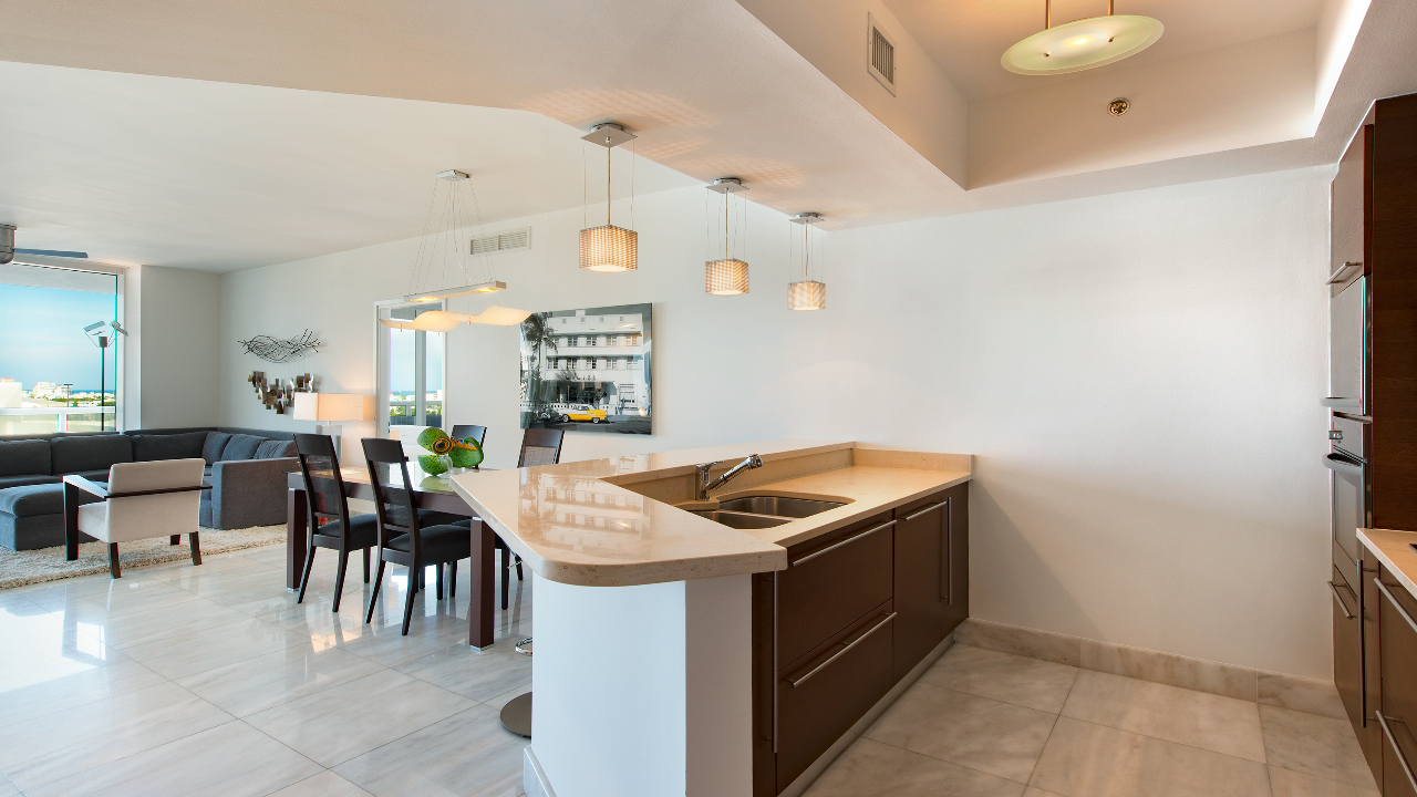 Kitchen & Living Room