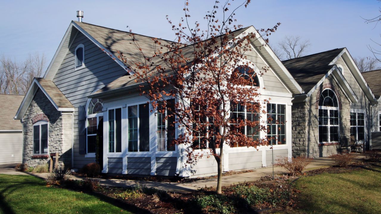 View of the Sun Room from the river.