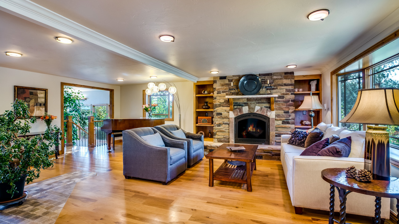 Living Room with Fireplace