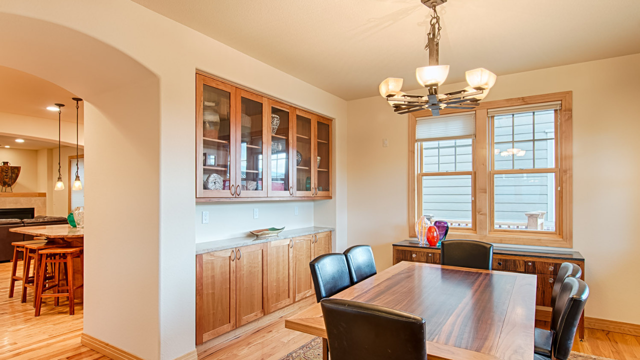 Dining Room with Built Ins