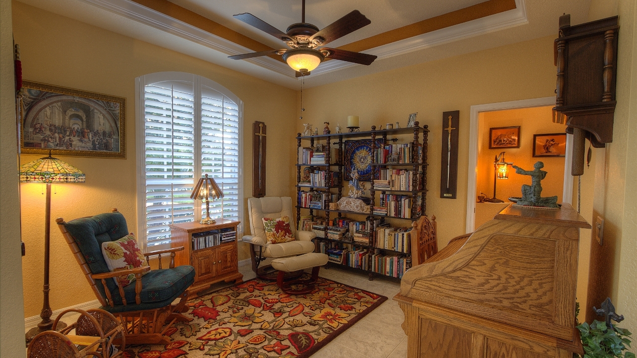 Dining room being used as a study