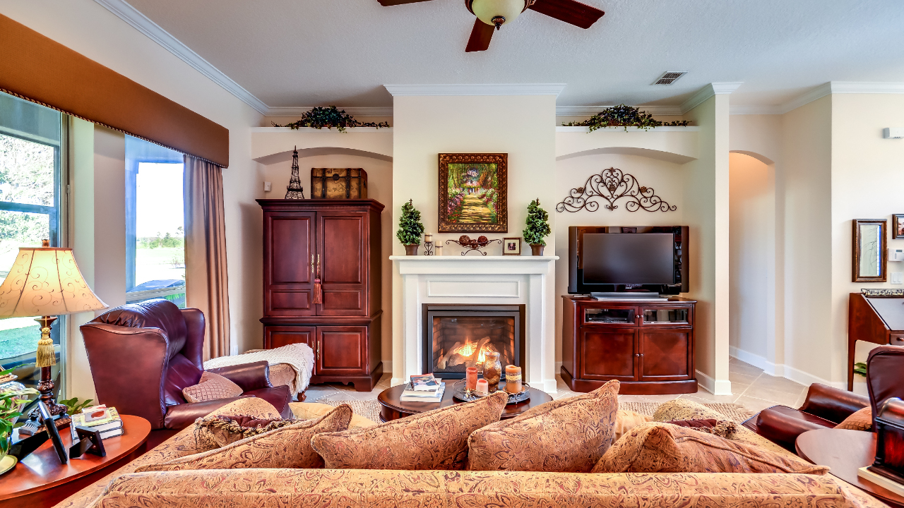 Living Room with Fireplace