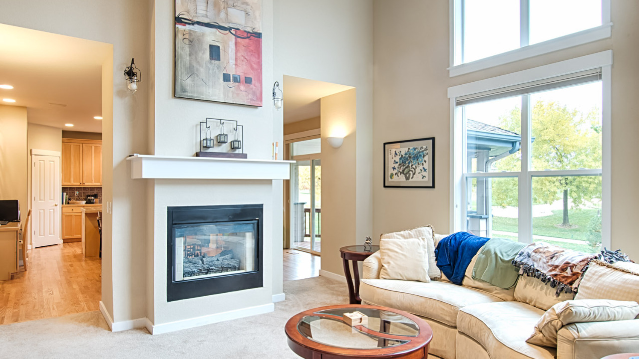 Living Room with Fireplace