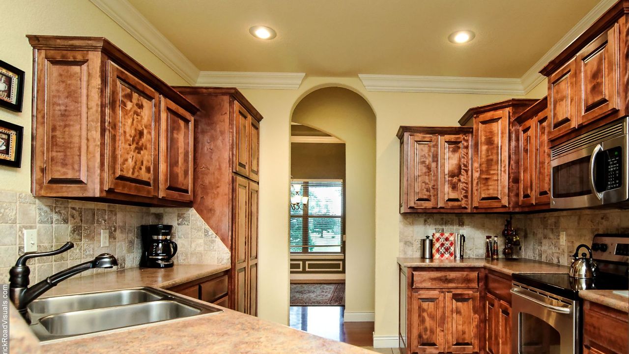 Arched doorways to formal dining