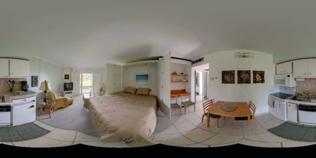 Studio Bed and Kitchen Area