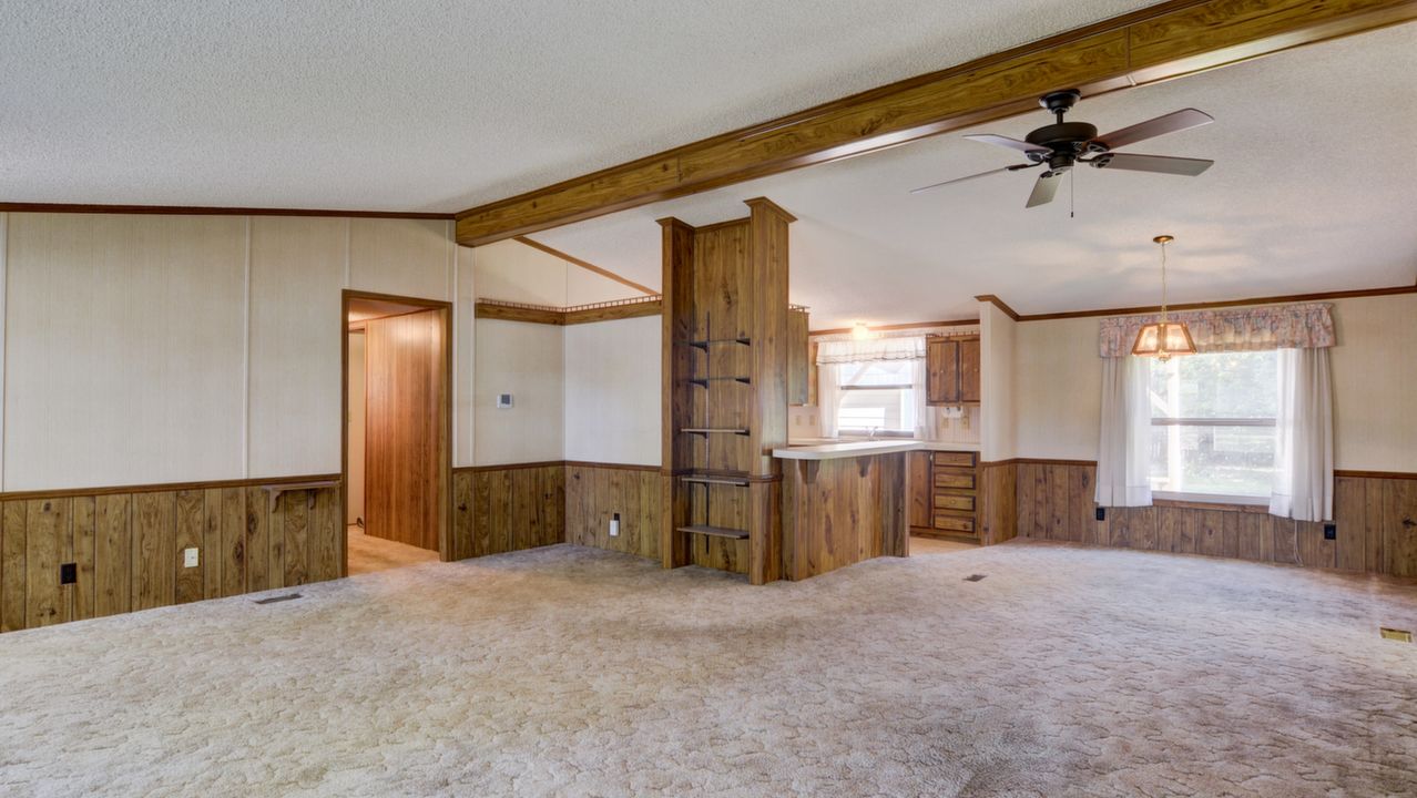 Living Room into Kitchen