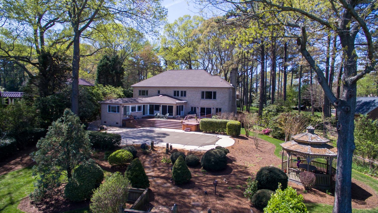 Aerial View Of Back Yard