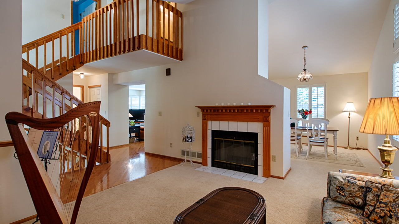 Living Room with Fireplace