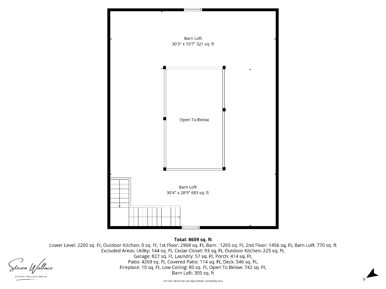 Main Barn — Loft floor plan for 2319 Milwaukee Road