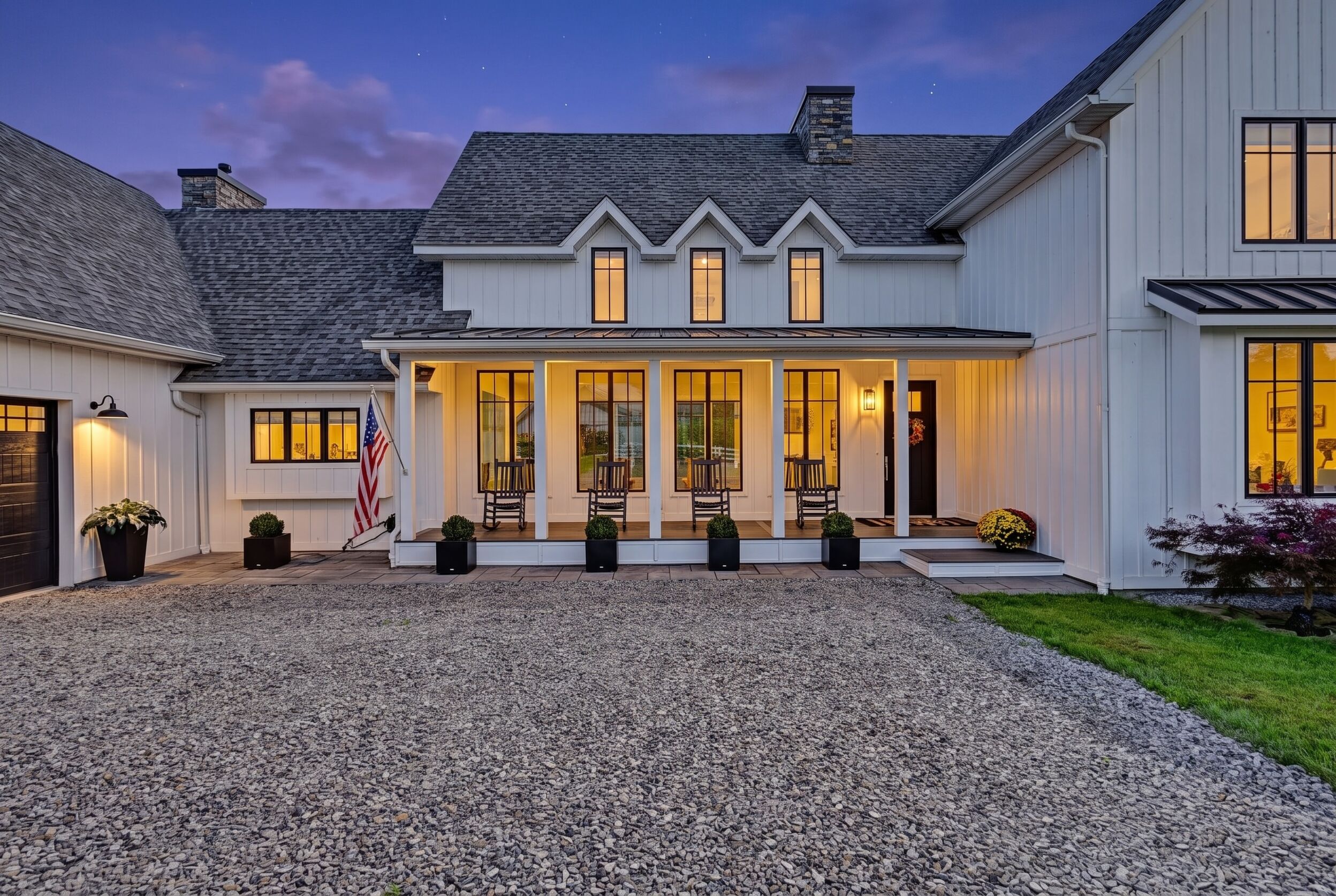 Covered front porch and entry