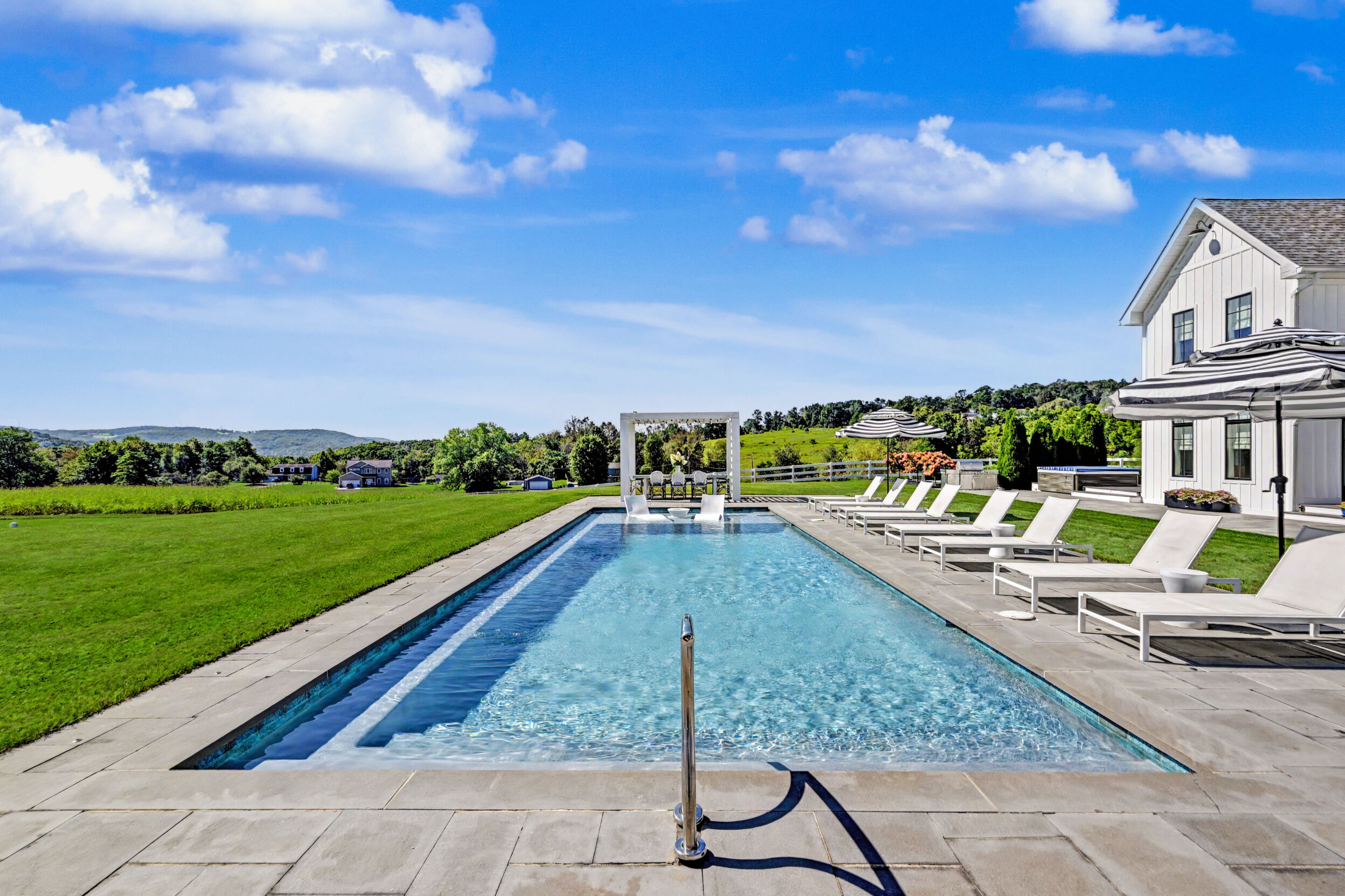 Forty-plus-foot heated saltwater pool