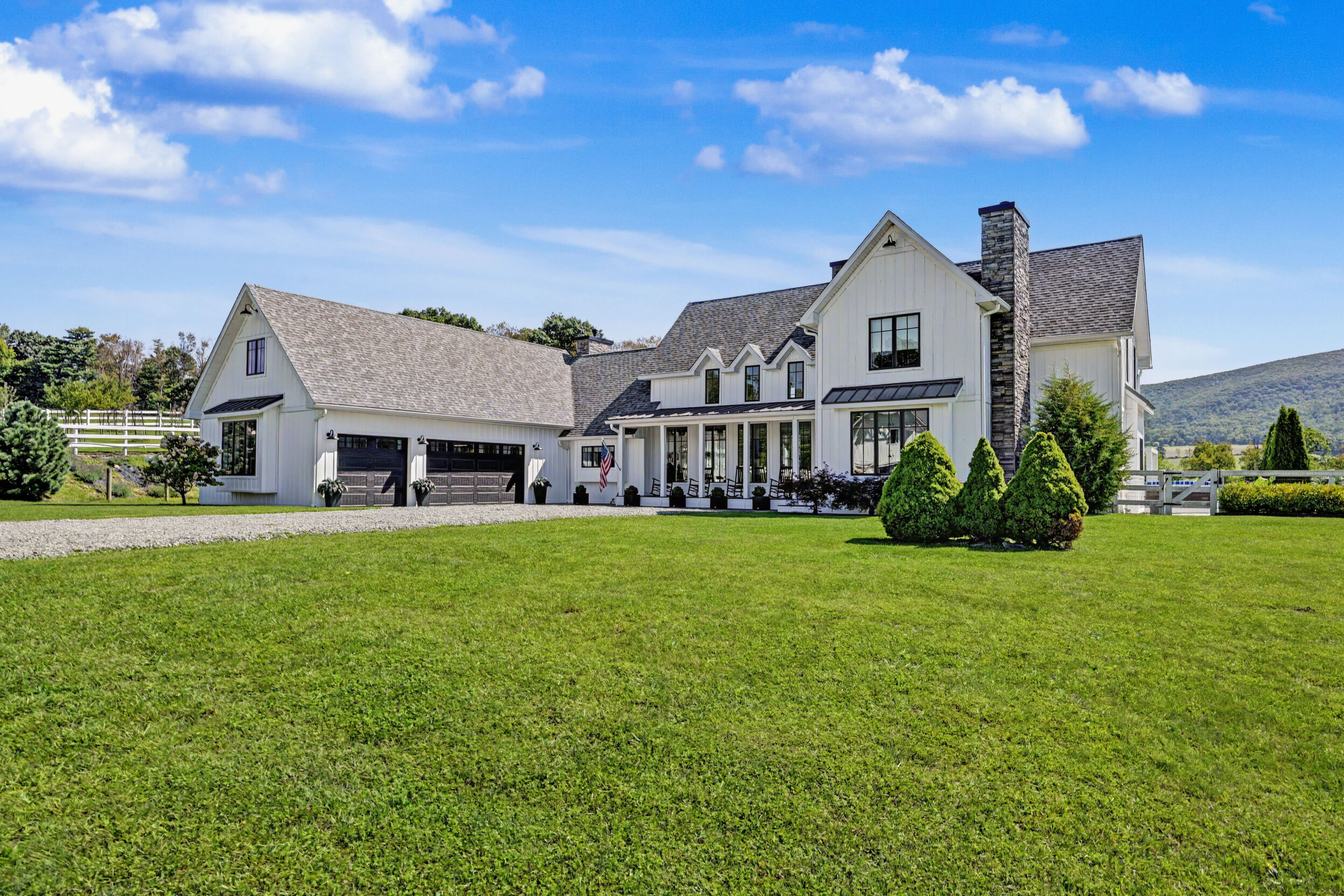 Residence and garage wing