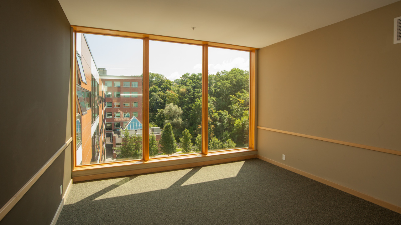 When you get off the elevator...