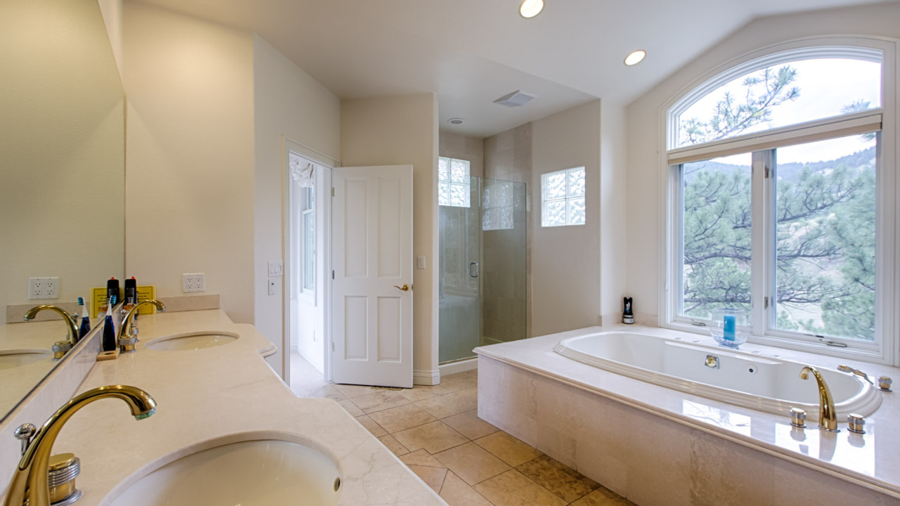 Master Bathroom with Marble 