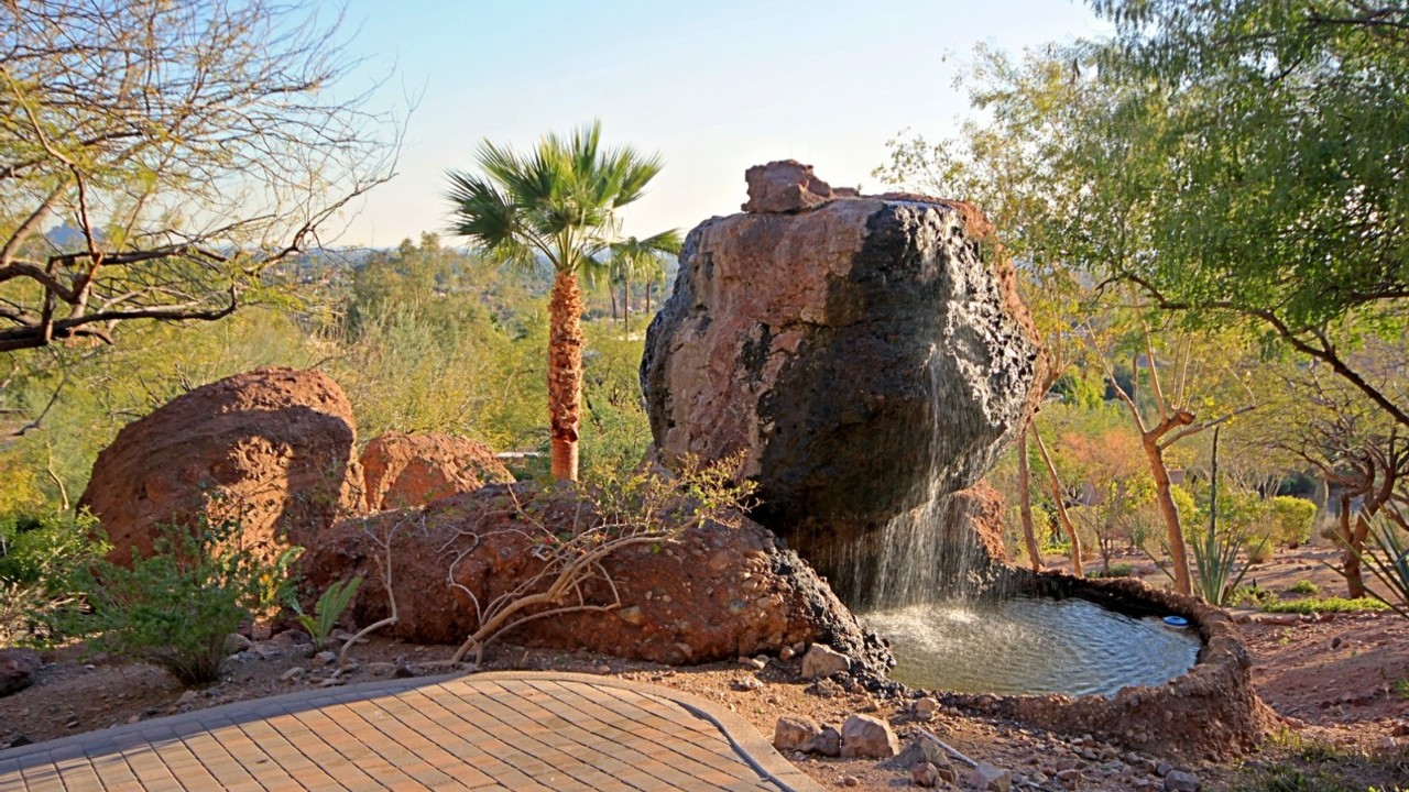 Water Feature at Entrance to Property