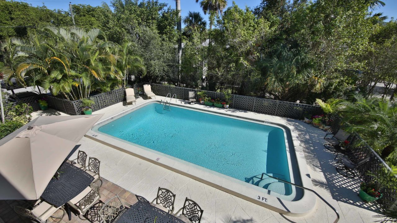 View of Pool from Front Patio