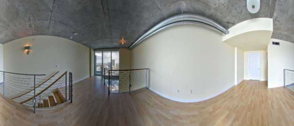 Living Room Kitchen Area Panorama