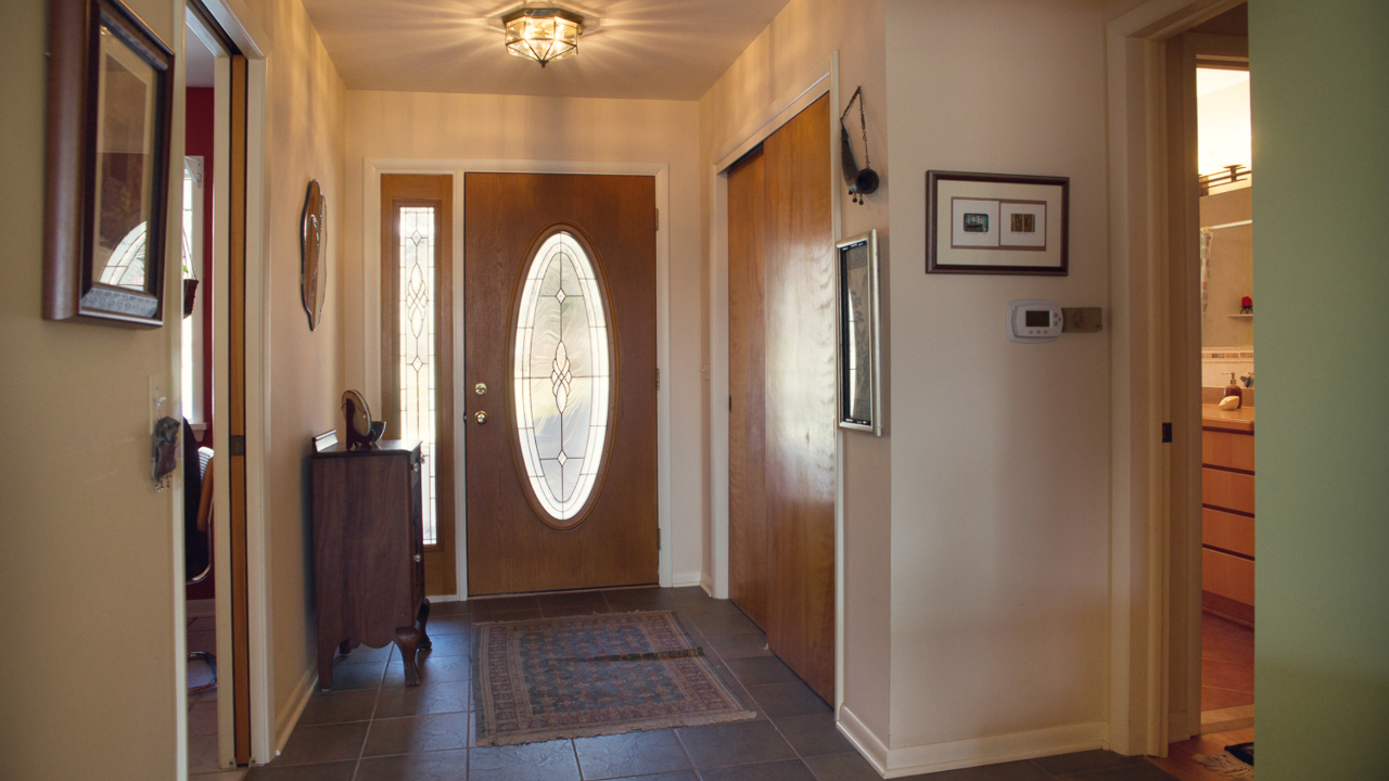 Entry Vestibule With Tile Floor