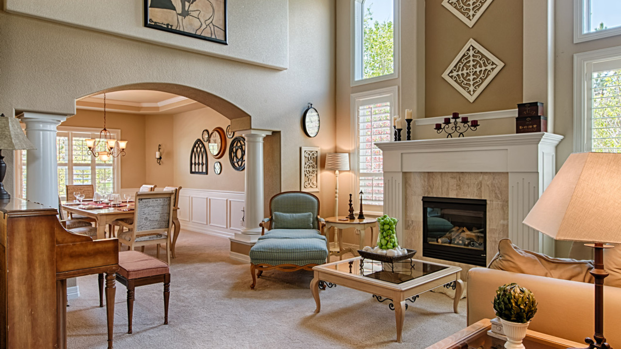 Living Room with Fireplace