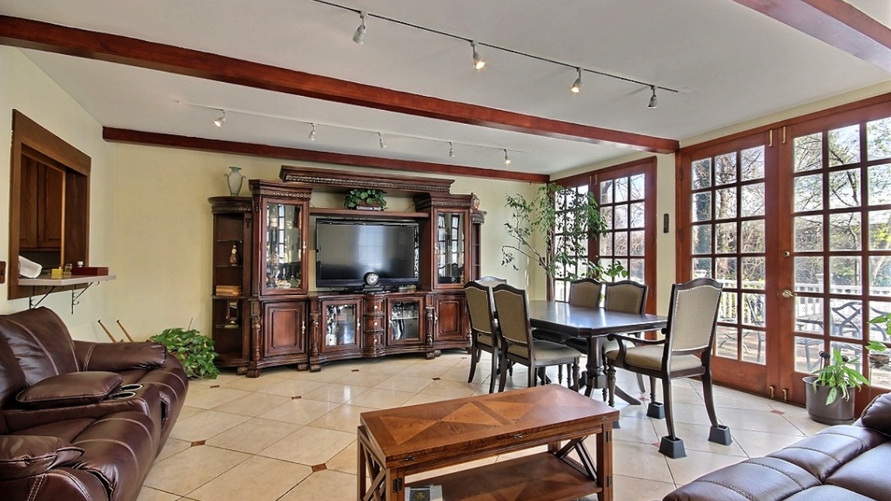 Family Room with French Doors 