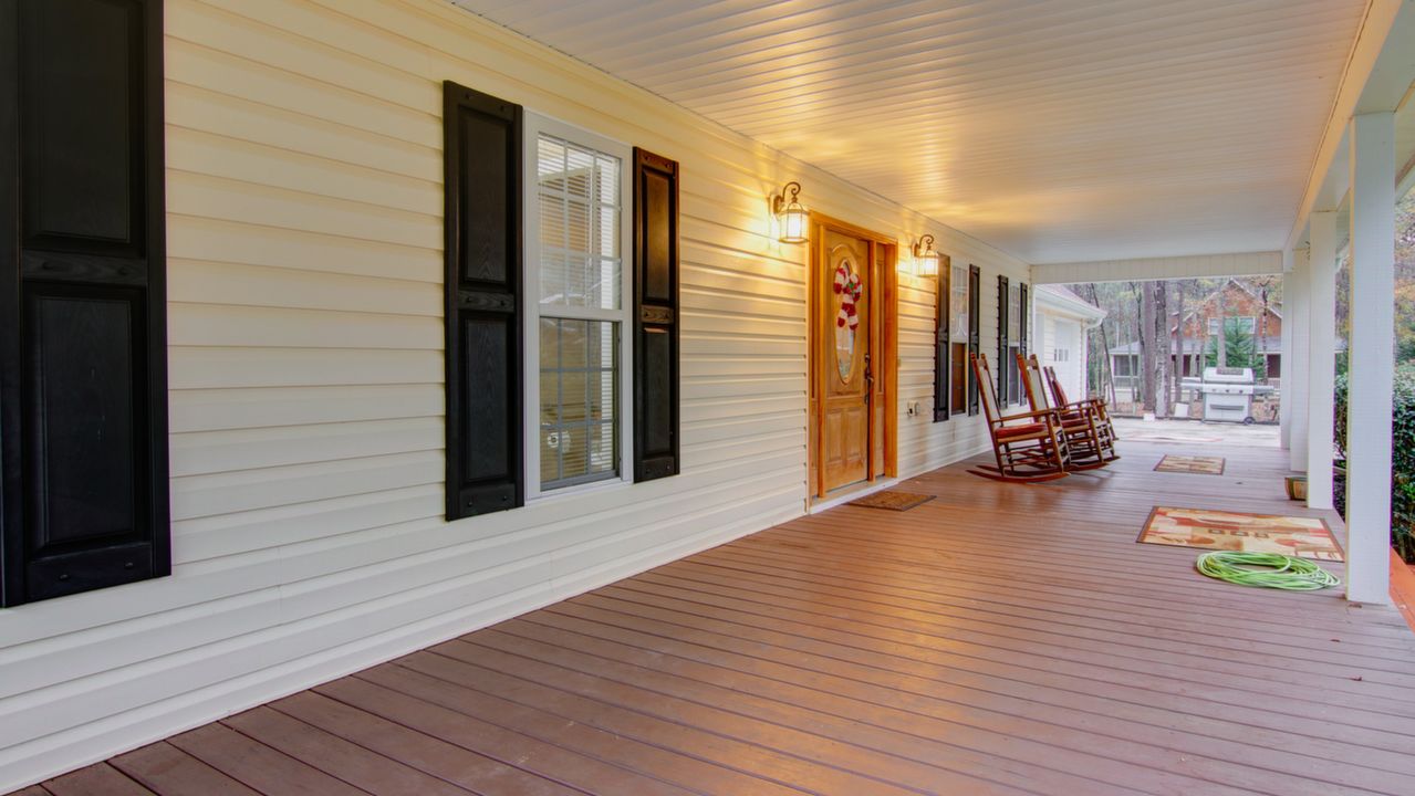 Covered Rocking Chair Porch