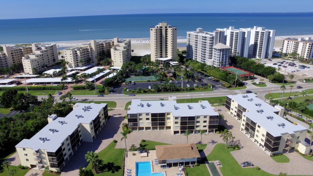 Aerial Pool And Gulf View