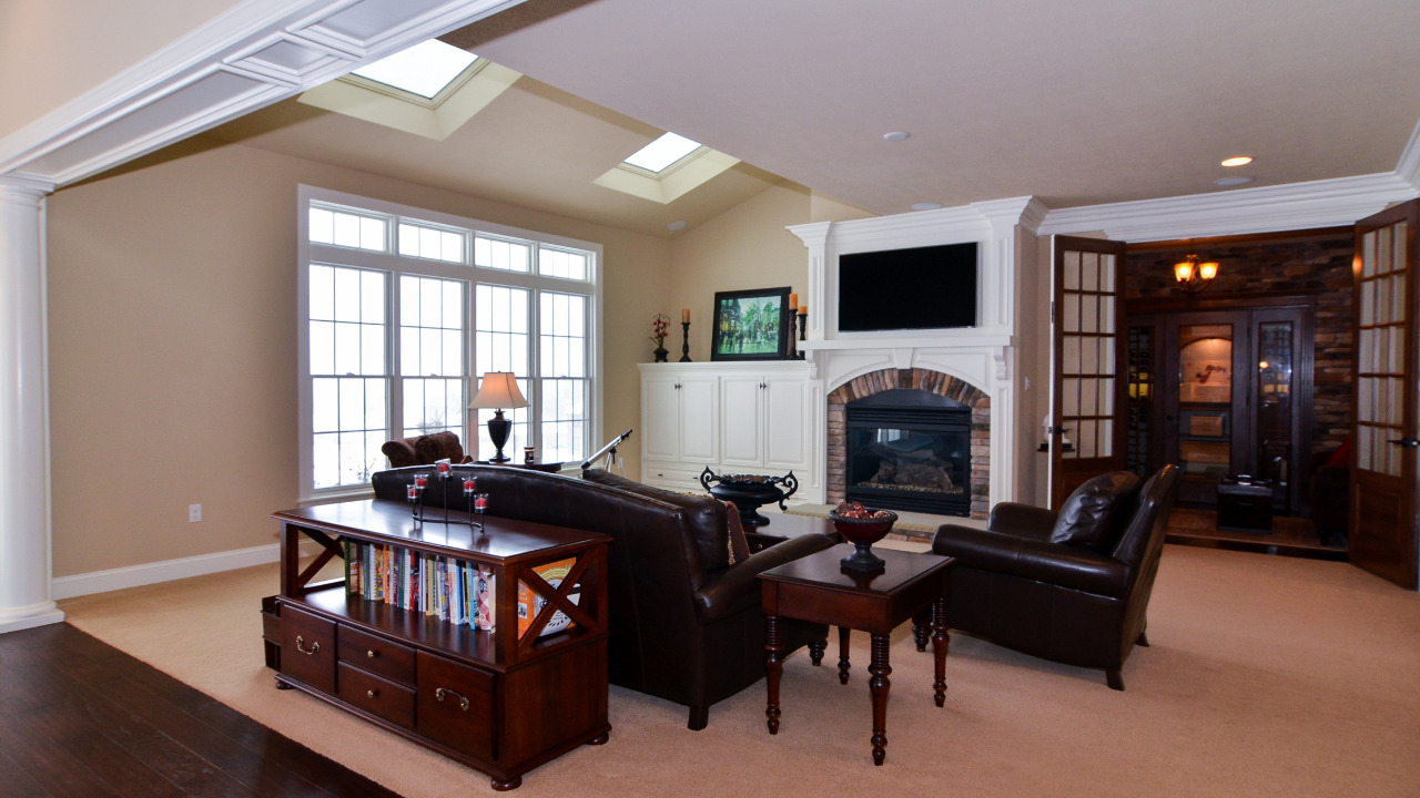 Family Room with Wine Closet