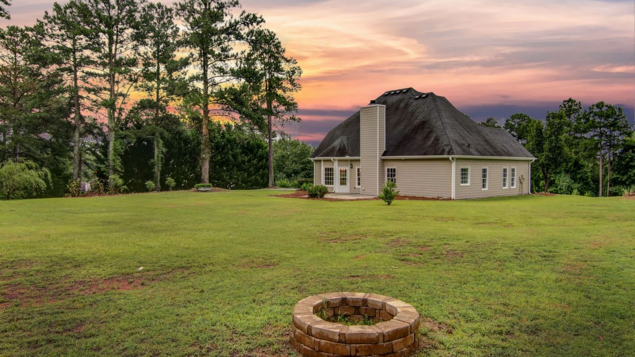 Back of House w/Patio & Firepit