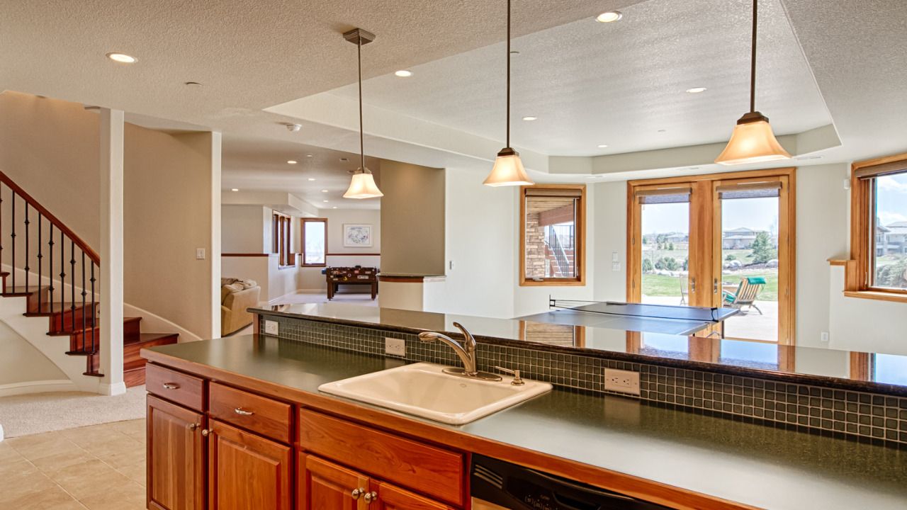 Lower Level Rec Room with Wet Bar View 2