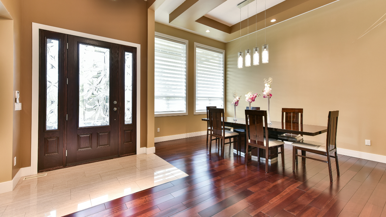 Foyer and dining area