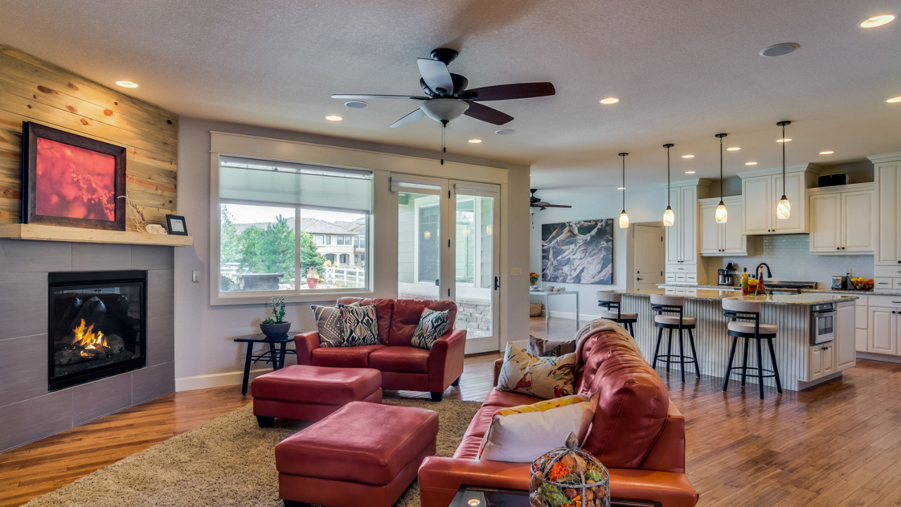 Living Room into Kitchen