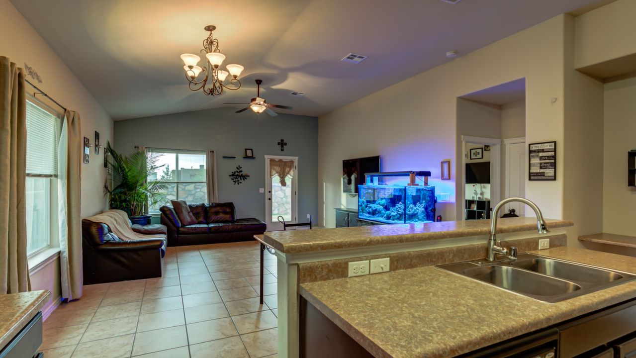 Kitchen into Living Room