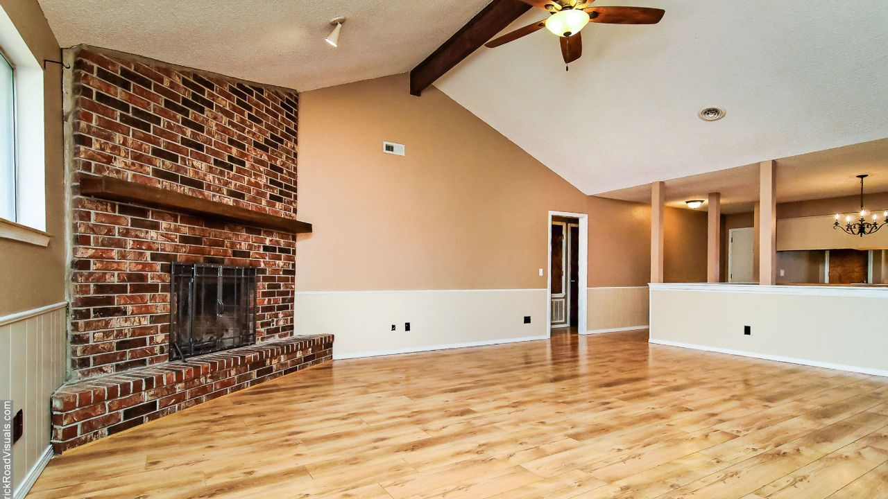 Wood beam and cathedral ceiling 