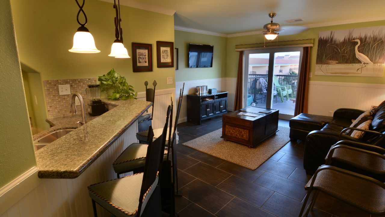 Living Room Overlooking Balcony