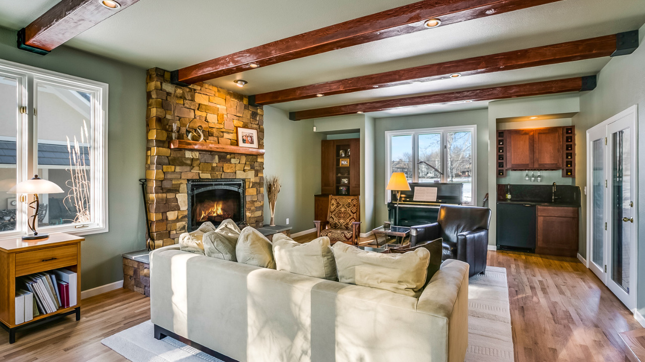 Living Room with Fireplace