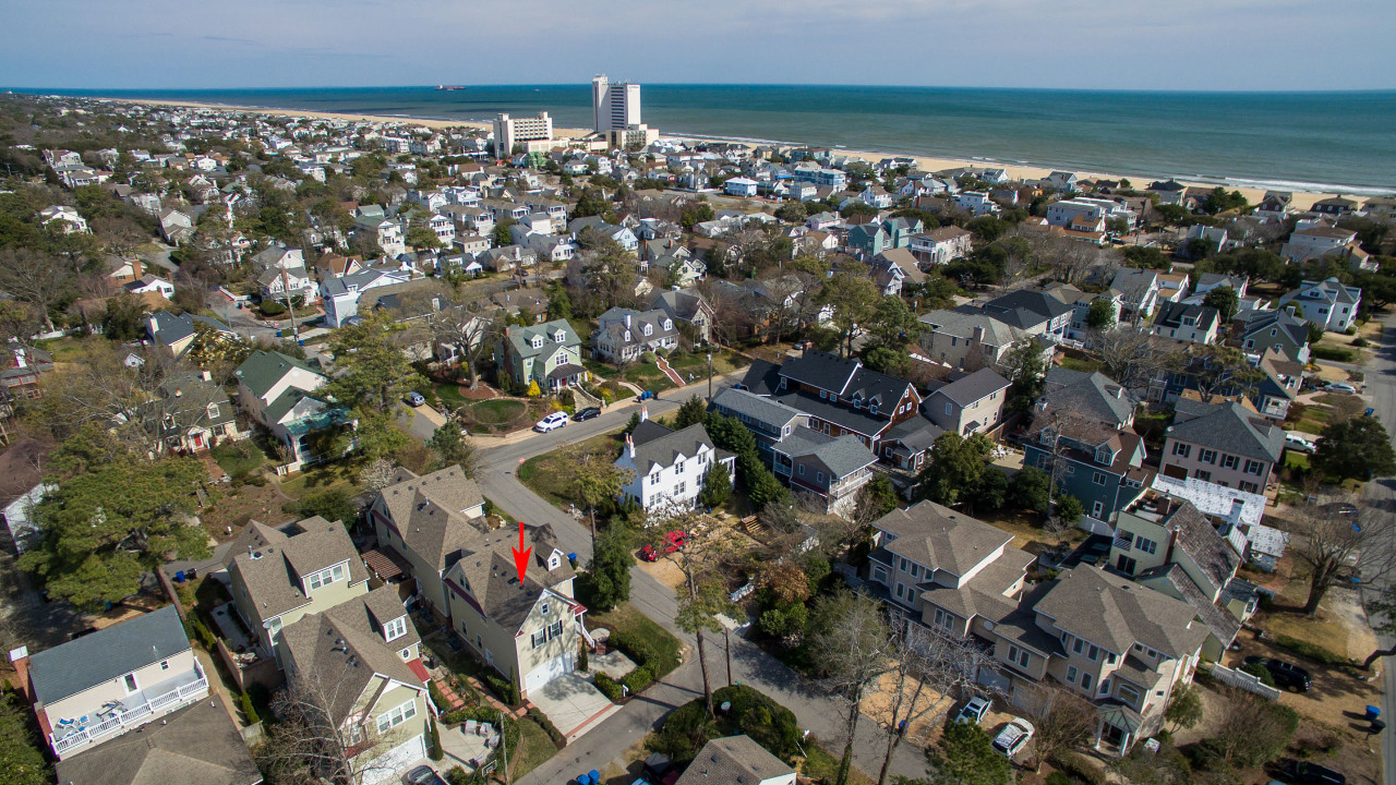 Aerial View Towards The Ocean