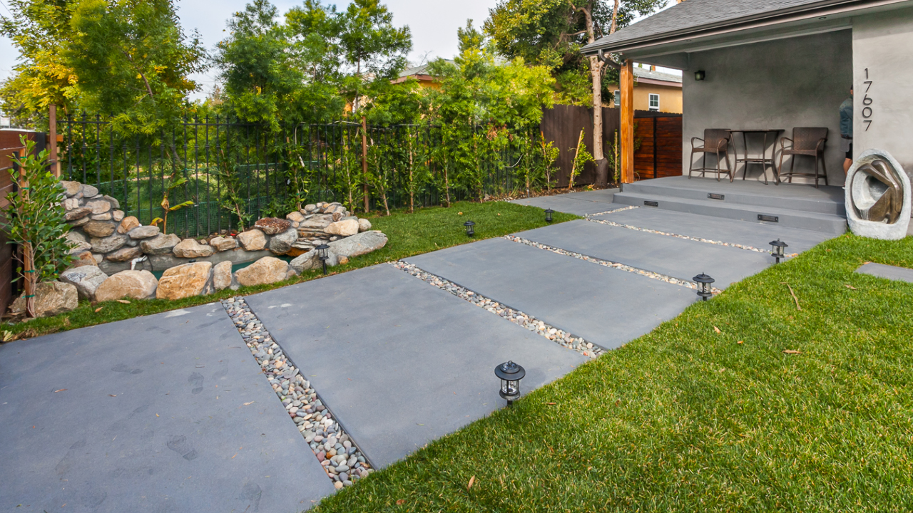 Walkway and Pond