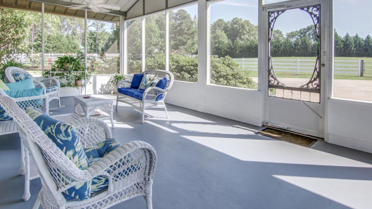 Screened Covered Porch Entrance 