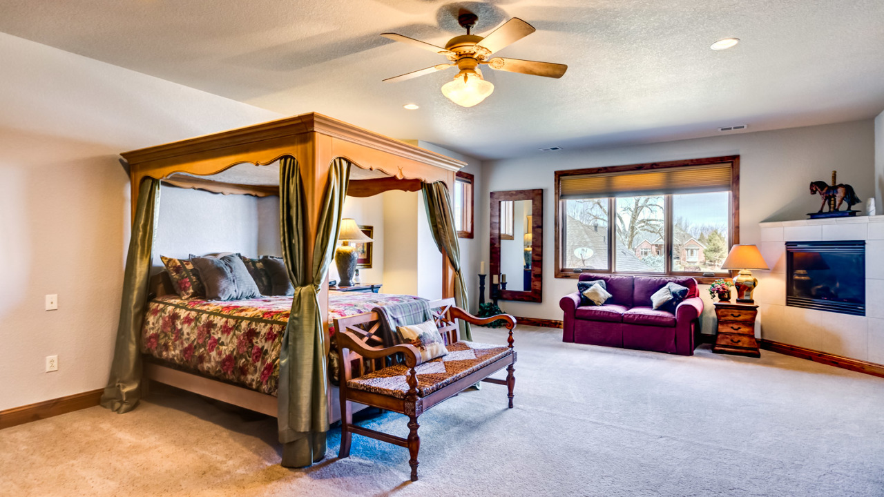 Master Bedroom with Fireplace