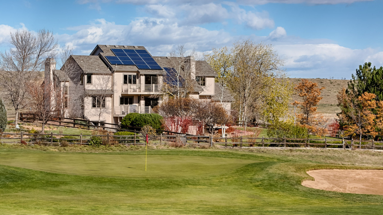 Home backs to the golf course