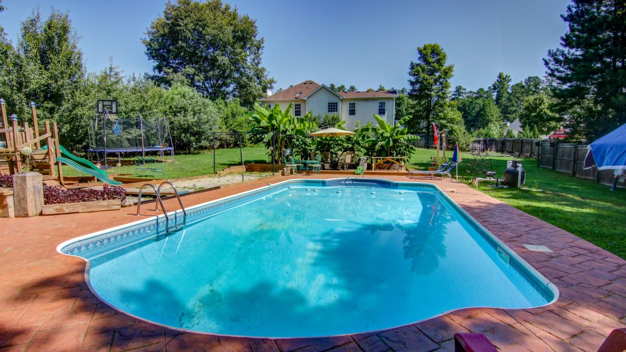 Back of House with In-Ground Pool