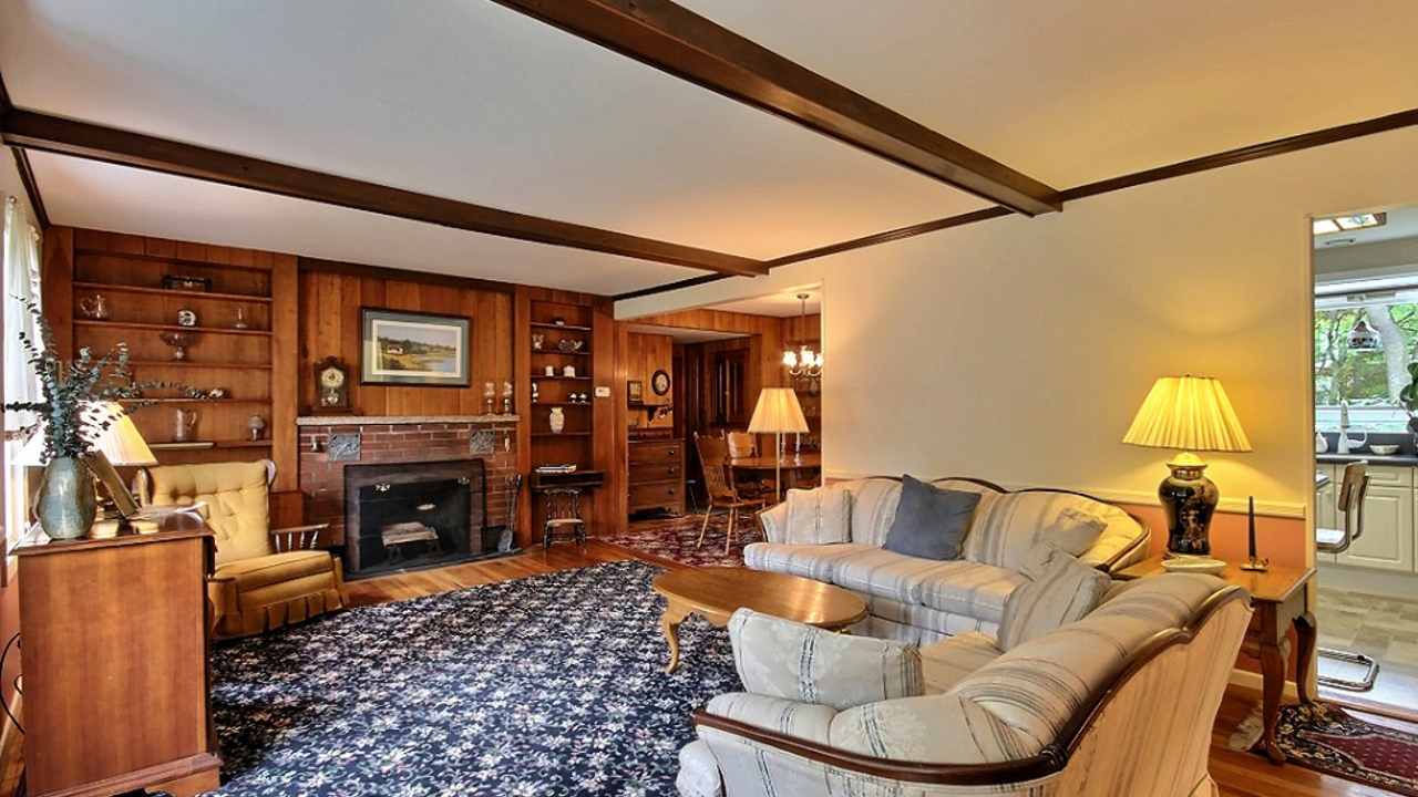 Living Room With Fireplace