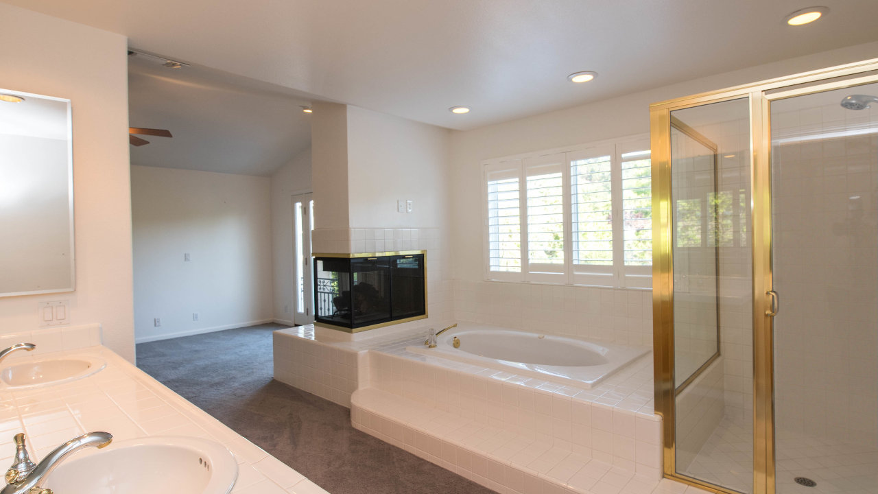 Master Bath with Fire Place